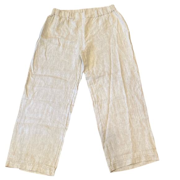 NWT Q for Quinn Women's Linen Lounge Pants Oat Meal Size XXL - Picture 3 of 10